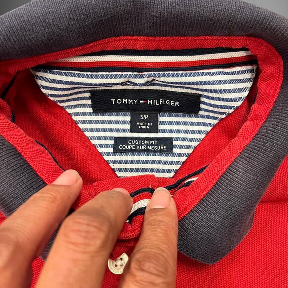 Tommy Hilfiger Polo Shirt Spellout Men’s Small Block Letter Rugby 90s Streetwear - Picture 7 of 10